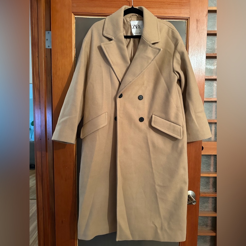 Zara Women's Oversized Top Coat - Picture 2 of 2